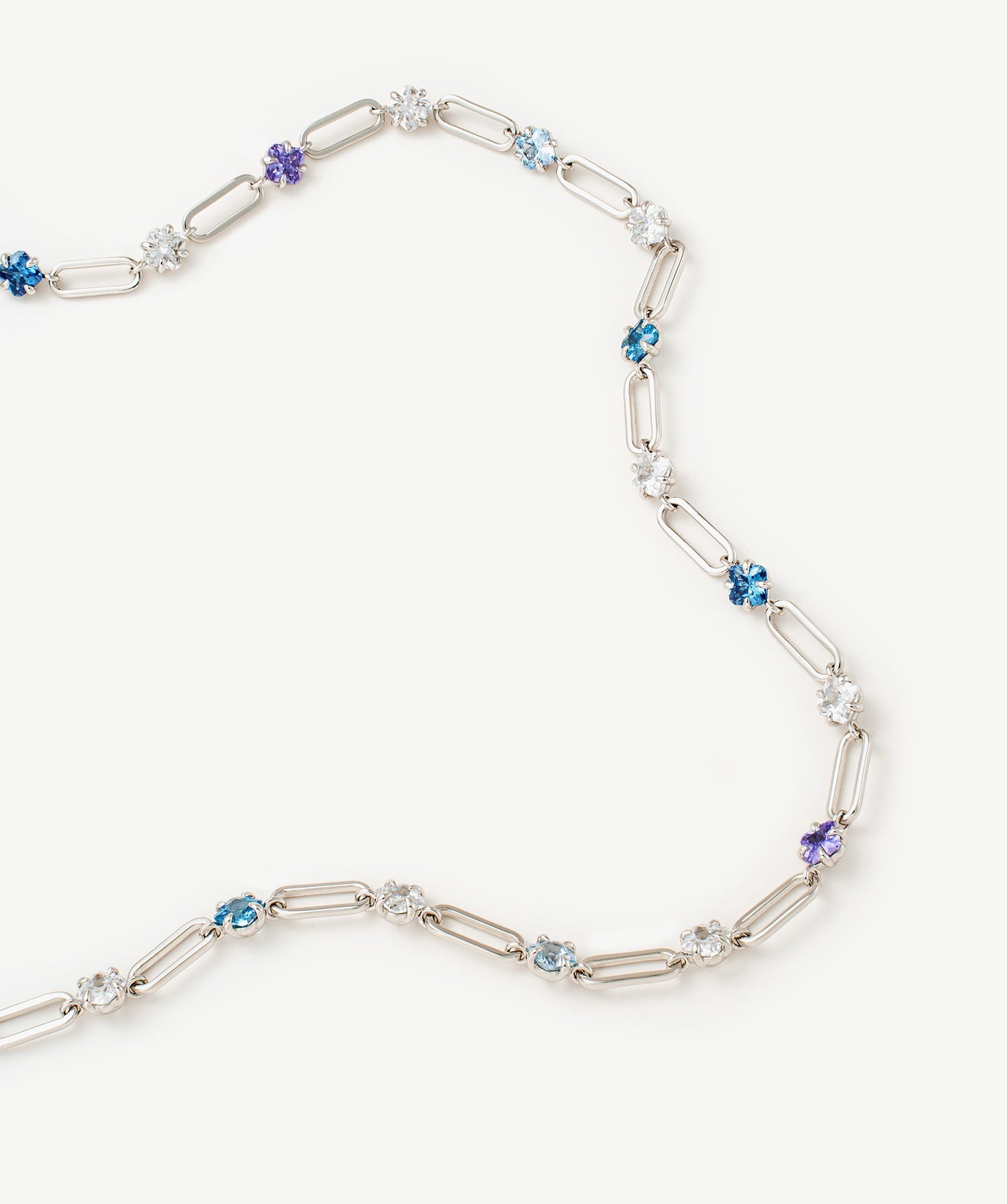 Blue Gradient Gemstone Link Necklace | Belvria