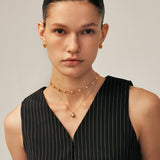 Champagne Solitaire Pendant Necklace | Belvria