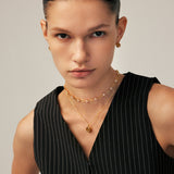 Champagne Solitaire Pendant Necklace | Belvria