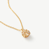 Champagne Solitaire Pendant Necklace | Belvria