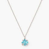 Sky Blue Topaz Pendant Necklace in Sterling Silver | Belvria