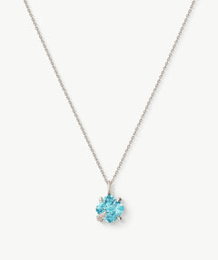 Sky Blue Topaz Pendant Necklace in Sterling Silver | Belvria