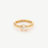 Gold Claw-Set Solitaire Ring | Belvria