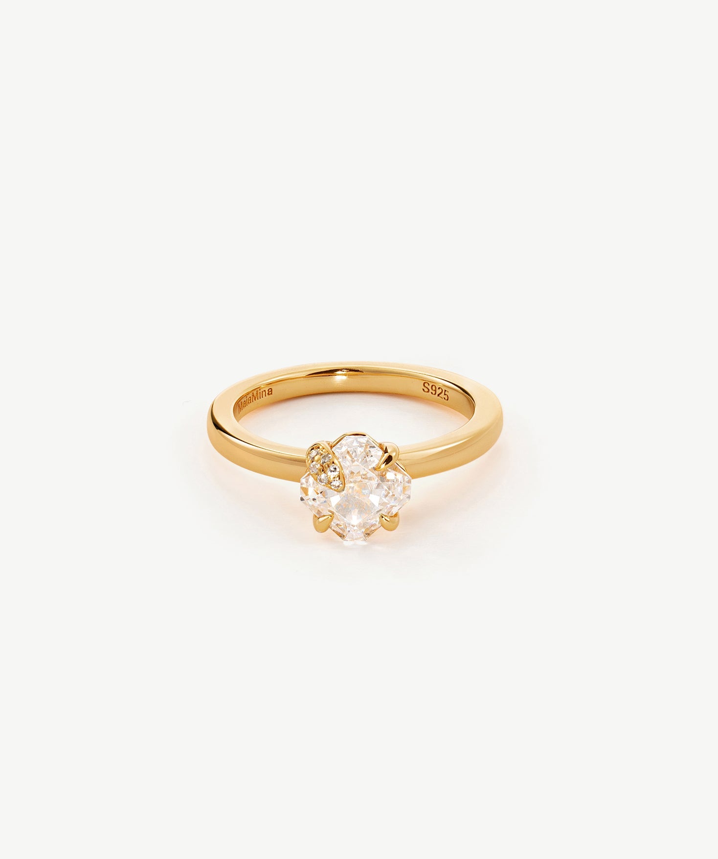 Gold Claw-Set Solitaire Ring | Belvria