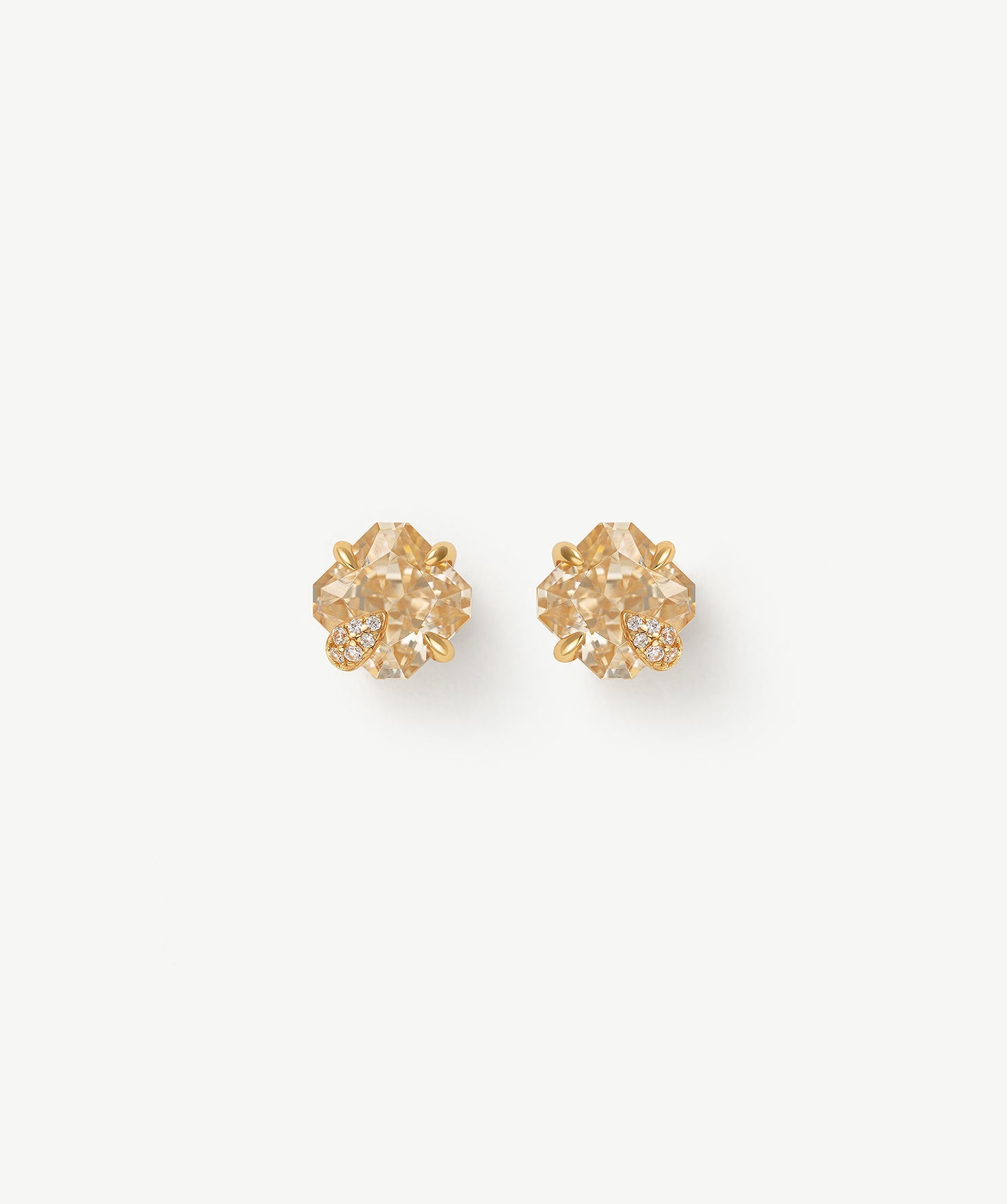 Champagne Claw Stud Earrings | Belvria