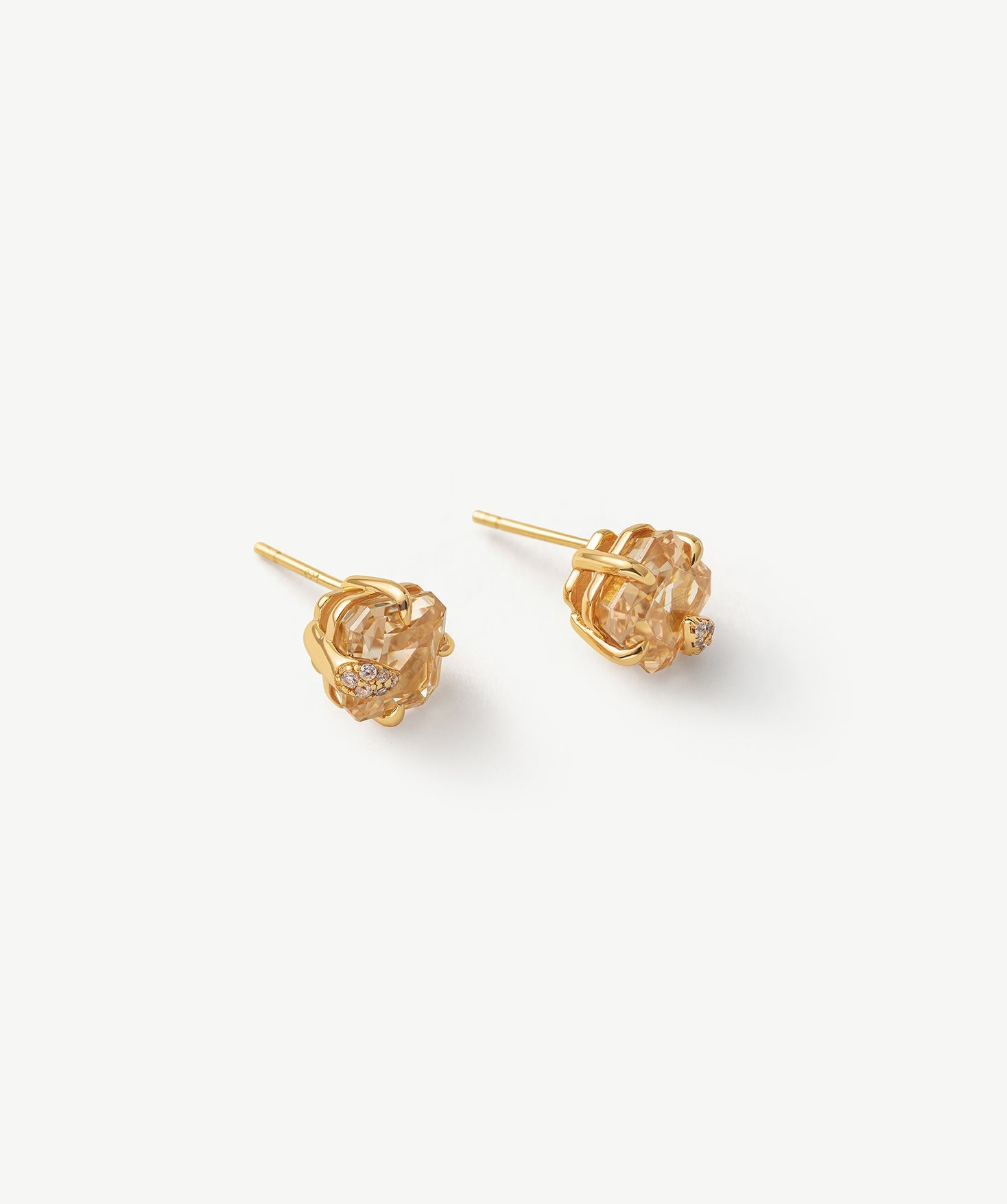 Champagne Claw Stud Earrings | Belvria