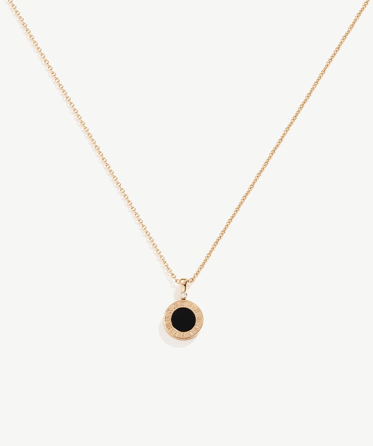 Reversible Black Onyx & Mother of Pearl Necklace | Belvria